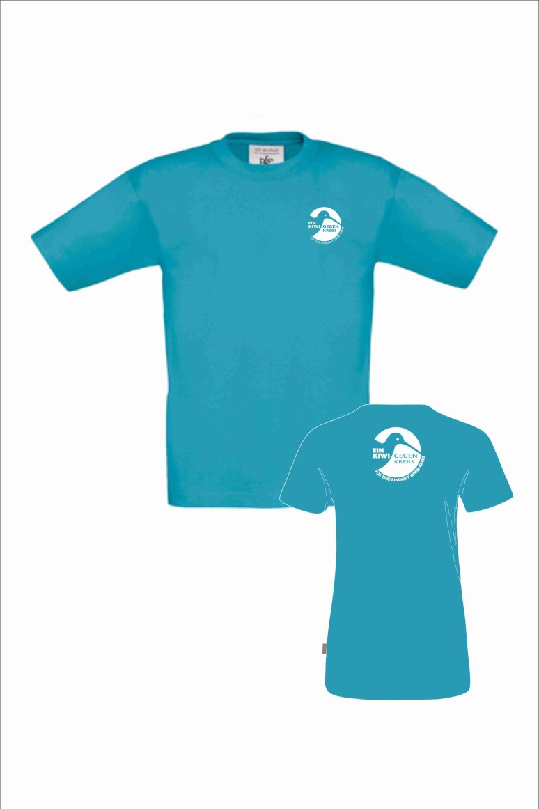 Ein Kiwi gegen Krebs T-Shirt Kinder, Logo: klein/groß